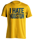 i hate houston rockets utah jazz gold tshirt
