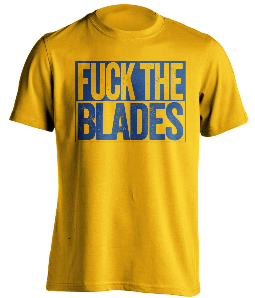 FUCK THE BLADES Sheffield Wednesday FC gold TShirt