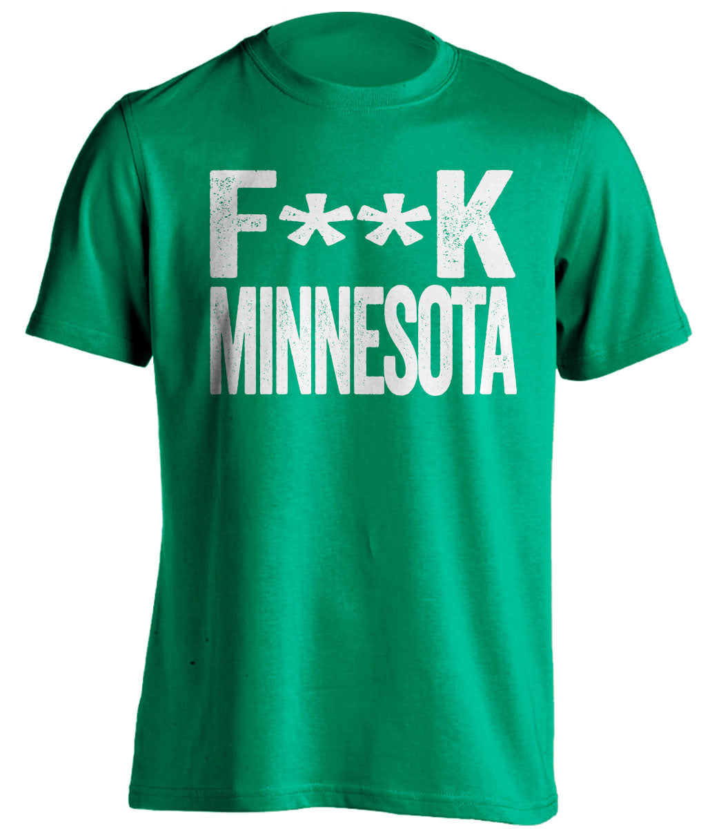 fuck minnesota censored green tshirt UND north dakota fans