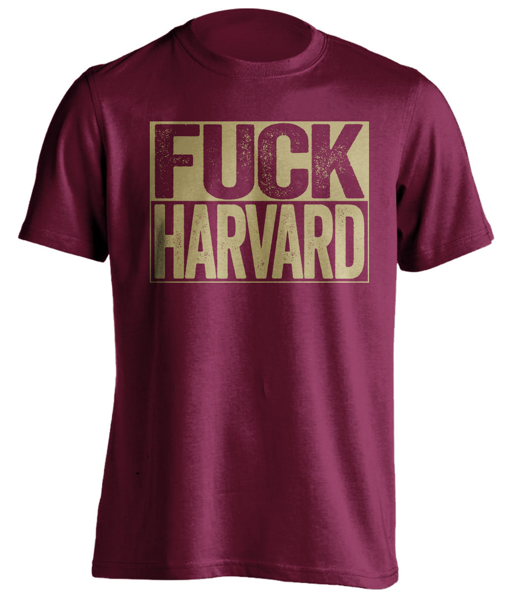 FUCK HARVARD - Boston College Eagles Fan T-Shirt - Box Design - Beef Shirts