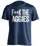 fuck the aggies censored navy tshirt byu cougars fan