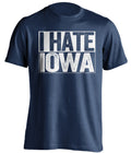 i hate iowa navy shirt penn state fan