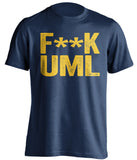 fuck uml lowell merrimack warriors navy tshirt censored