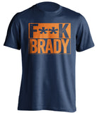 fuck brady navy and orange tshirt censored