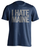 i hate maine navy tshirt unh wildcats fan