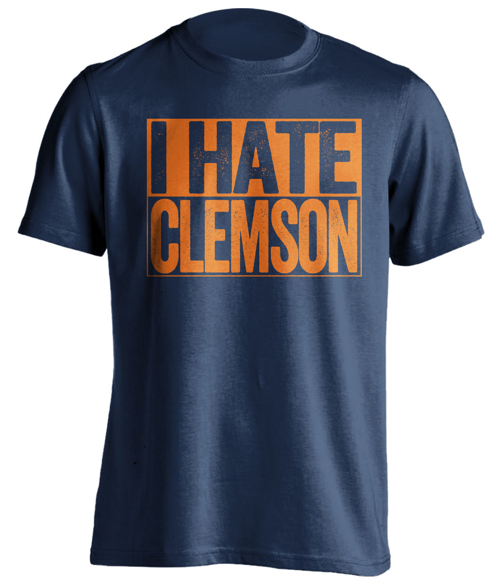 i hate clemson blue shirt syracuse orange fan