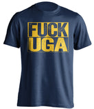 fuck uga navy and gold tshirt uncensored