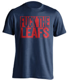 fuck the leafs uncensored navy shirt for montreal habs fans