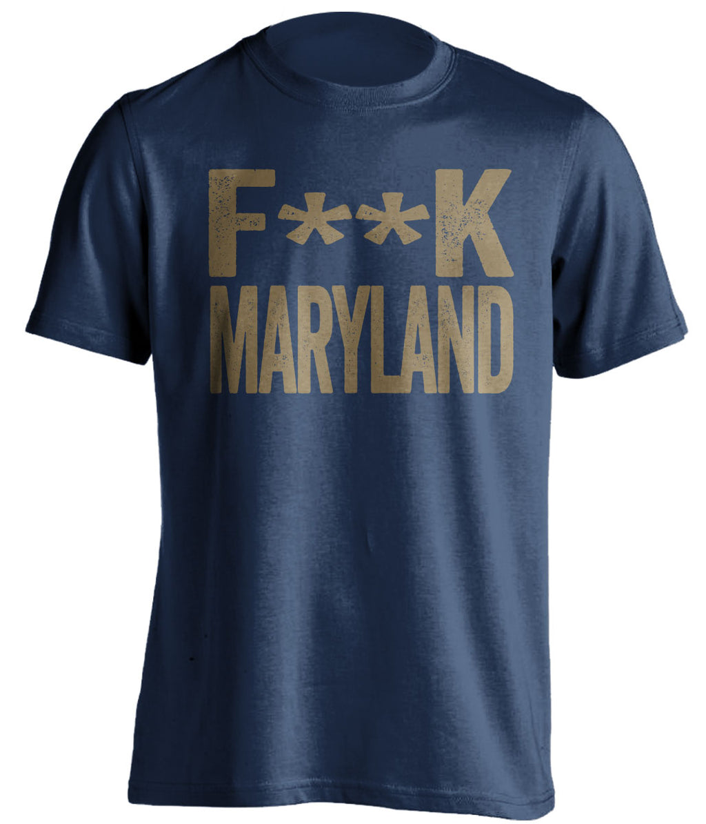 fuck maryland crab bowl navy midshipmen blue tshirt censored