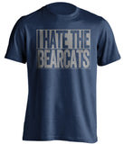 i hate the bearcats xavier musketeers fan navy tshirt