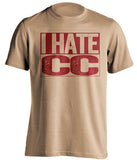 i hate cc du denver pioneers gold pan gold shirt