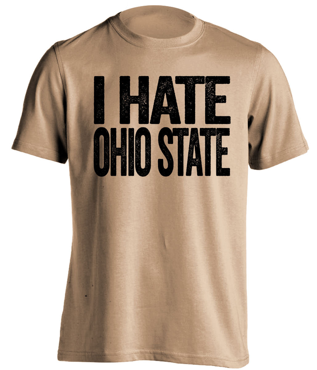 i hate ohio state osu purdue boilermakers gold tshirt