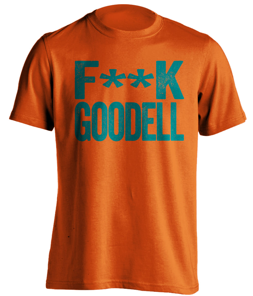 fuck roger goodell censored orange tshirt miami dolphins fan
