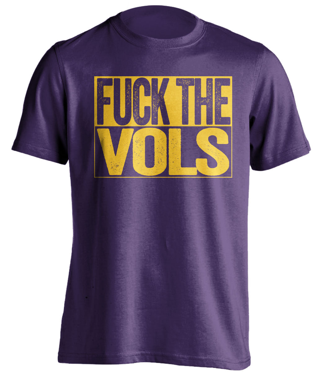 fuck the vols purple and gold shirt TTU fans uncensored