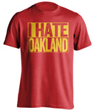 i hate oakland raiders kansas city chiefs red shirt