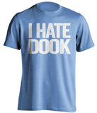 I Hate Dook UNC Tar Heels blue Shirt