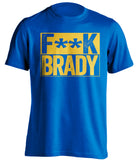 fuck brady blue and gold tshirt censored