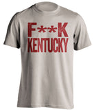 fuck kentucky indiana hoosiers cream shirt censored