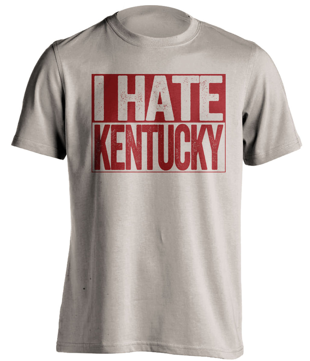 i hate kentucky indiana hoosiers cream shirt