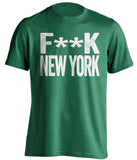 fuck new york philadelphia eagles fan green tshirt censored