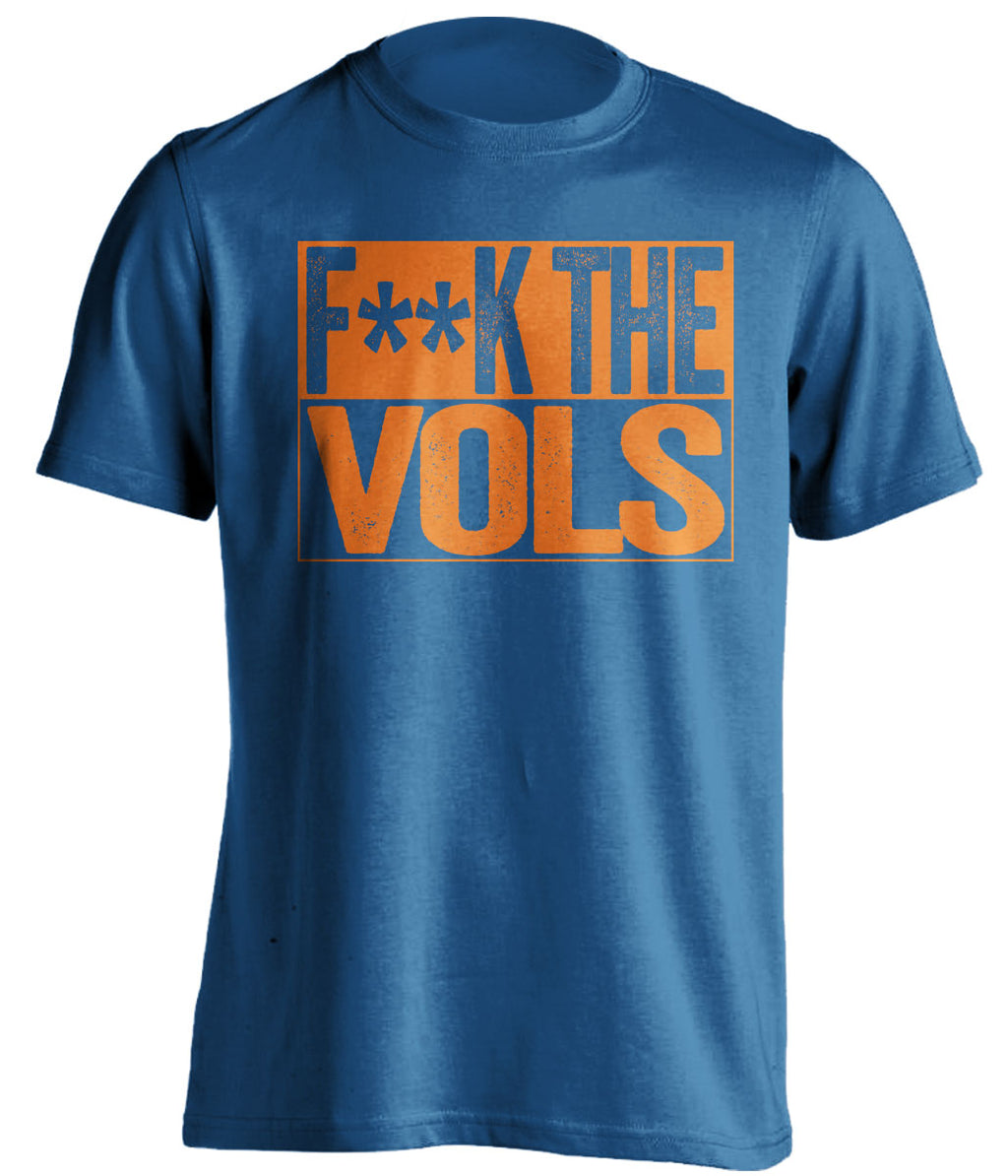 fuck the vols florida gators censored fan blue tshirt