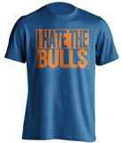 i hate the bulls new york knicks fan blue shirt