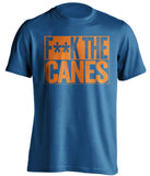 fuck the canes florida gators censored blue tshirt