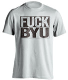 FUCK BYU Wyoming Cowboys white TShirt