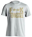 fuck tennessee vols vandy vanderbilt commodores white tshirt censored