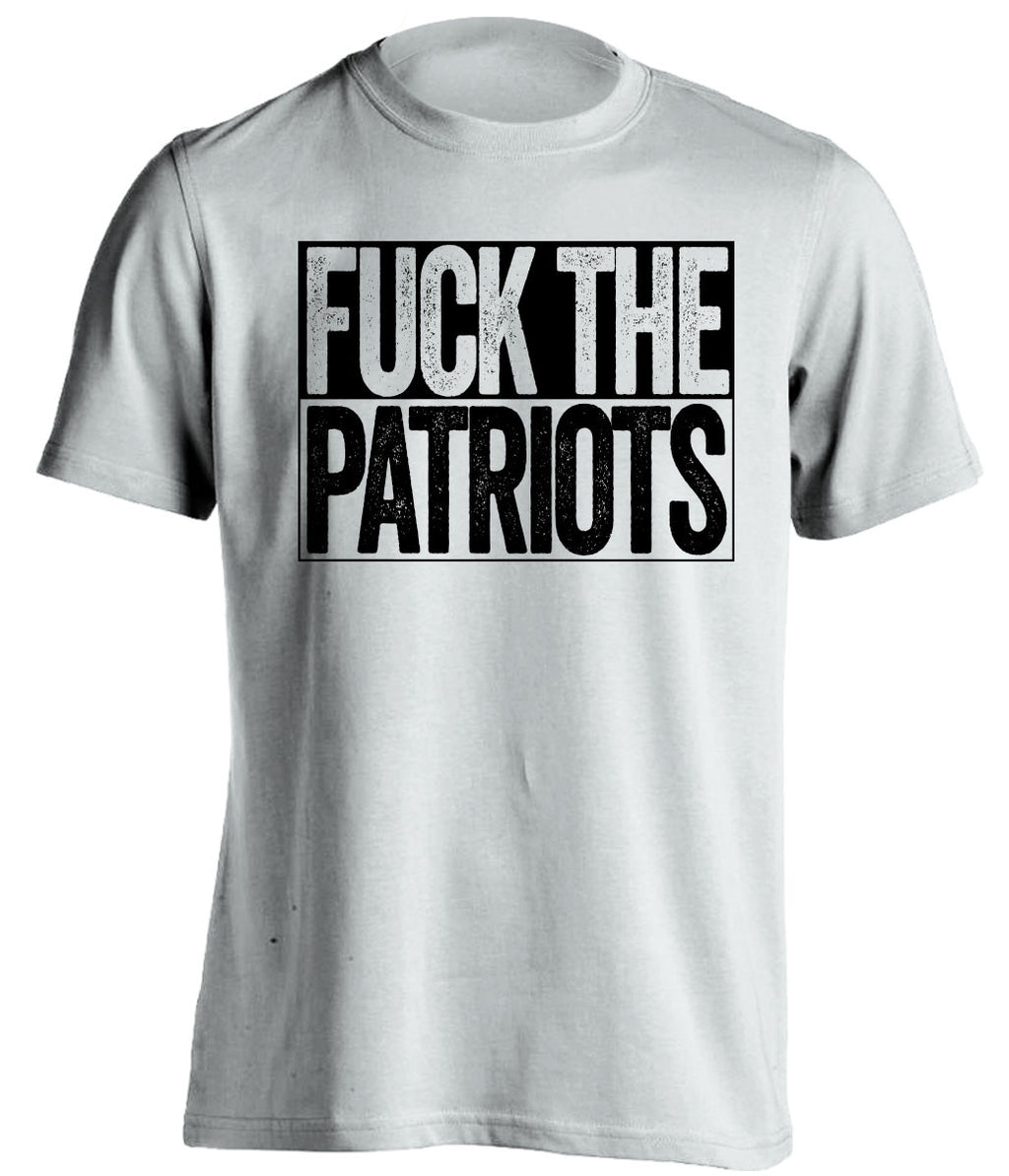 FUCK THE PATRIOTS Oakland Raiders white TShirt