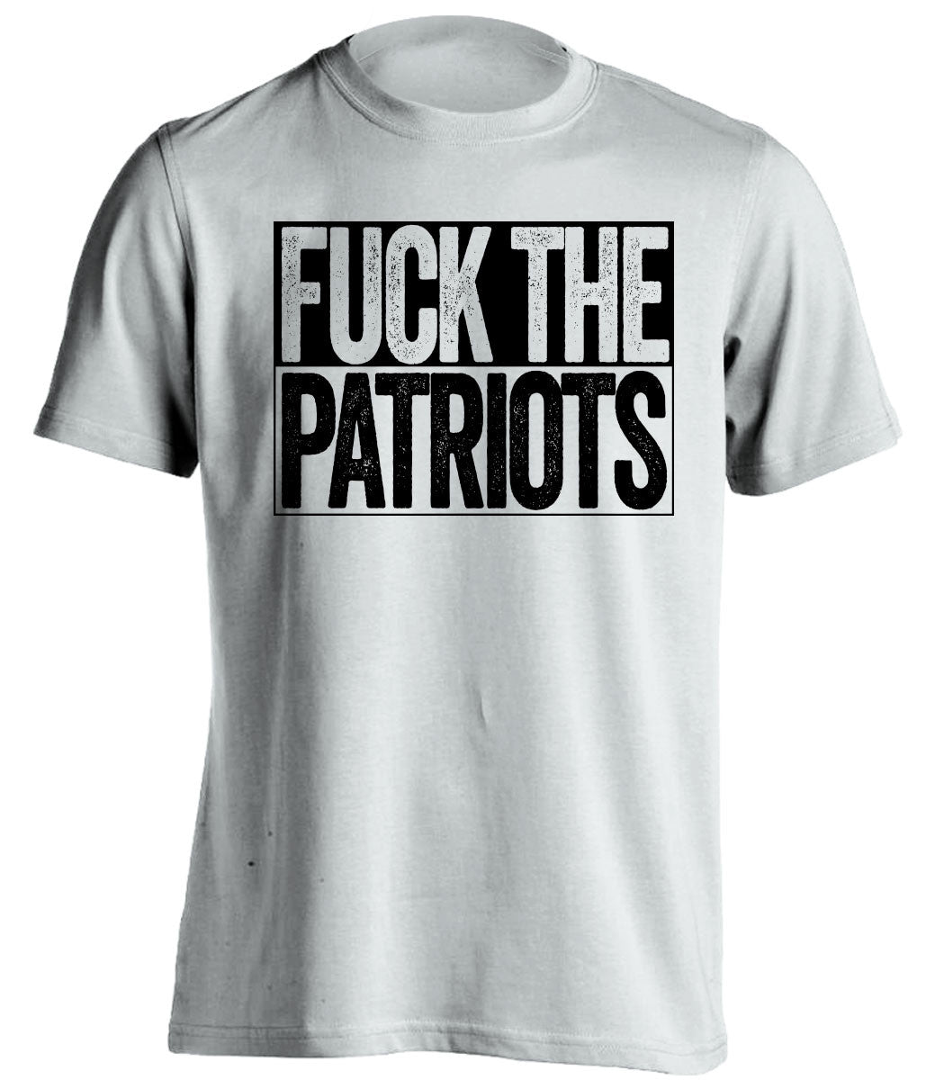 FUCK THE PATRIOTS Oakland Raiders white TShirt