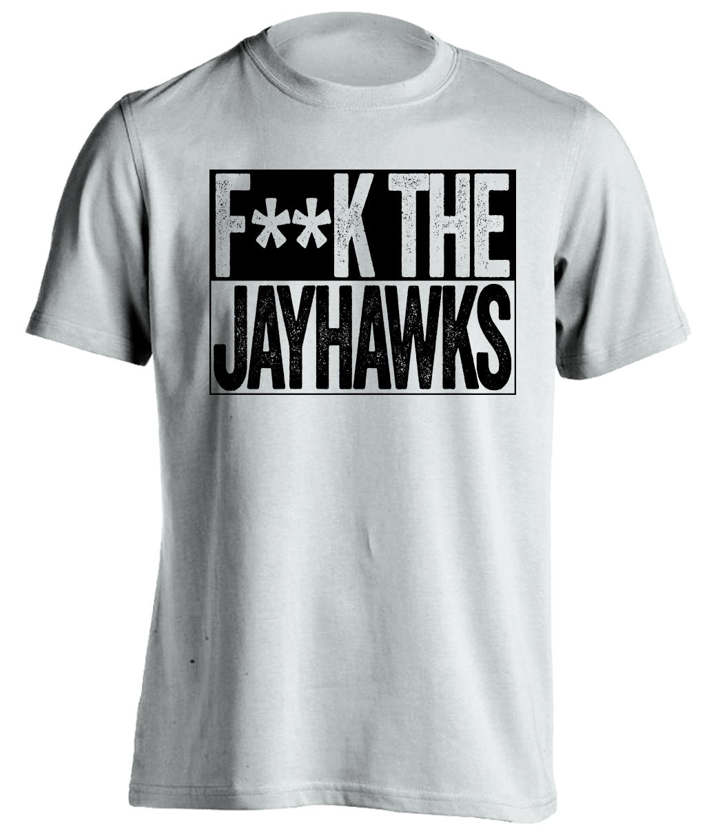 FUCK THE JAYHAWKS - Missouri Tigers Fan T-Shirt - Box Design - Beef Shirts