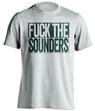 FUCK THE SOUNDERS - Portland Timbers Fan T-Shirt - Box Design - Beef Shirts