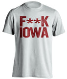 fuck iowa censored white tshirt for minnesota fans