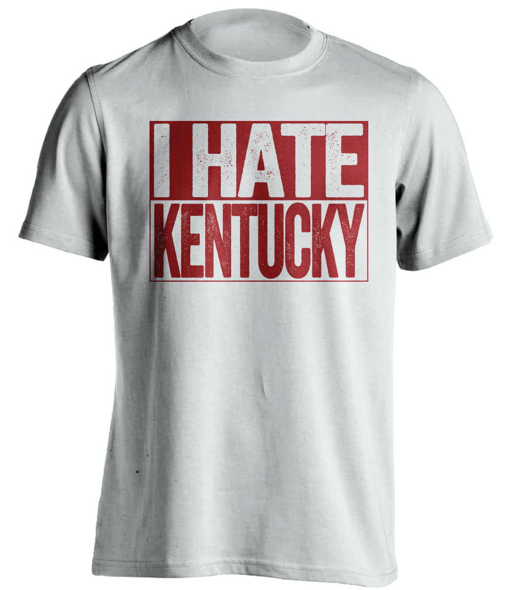 i hate kentucky indiana hoosiers white shirt