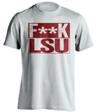 fuck lsu censored white shirt for aggies fans