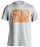 fuck the penguins flyers fan censored white tshirt