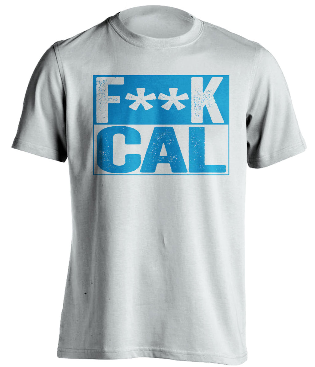 fuck cal censored white shirt for ucla bruins fans