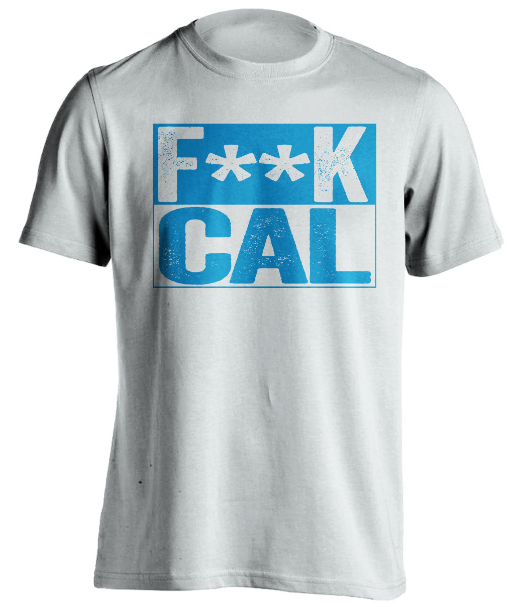 fuck cal censored white shirt for ucla bruins fans