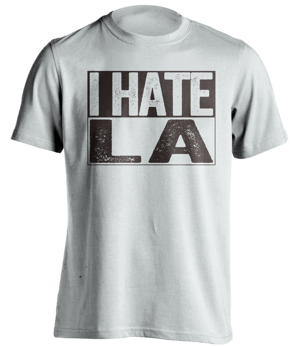i hate la dodgers san diego white shirt