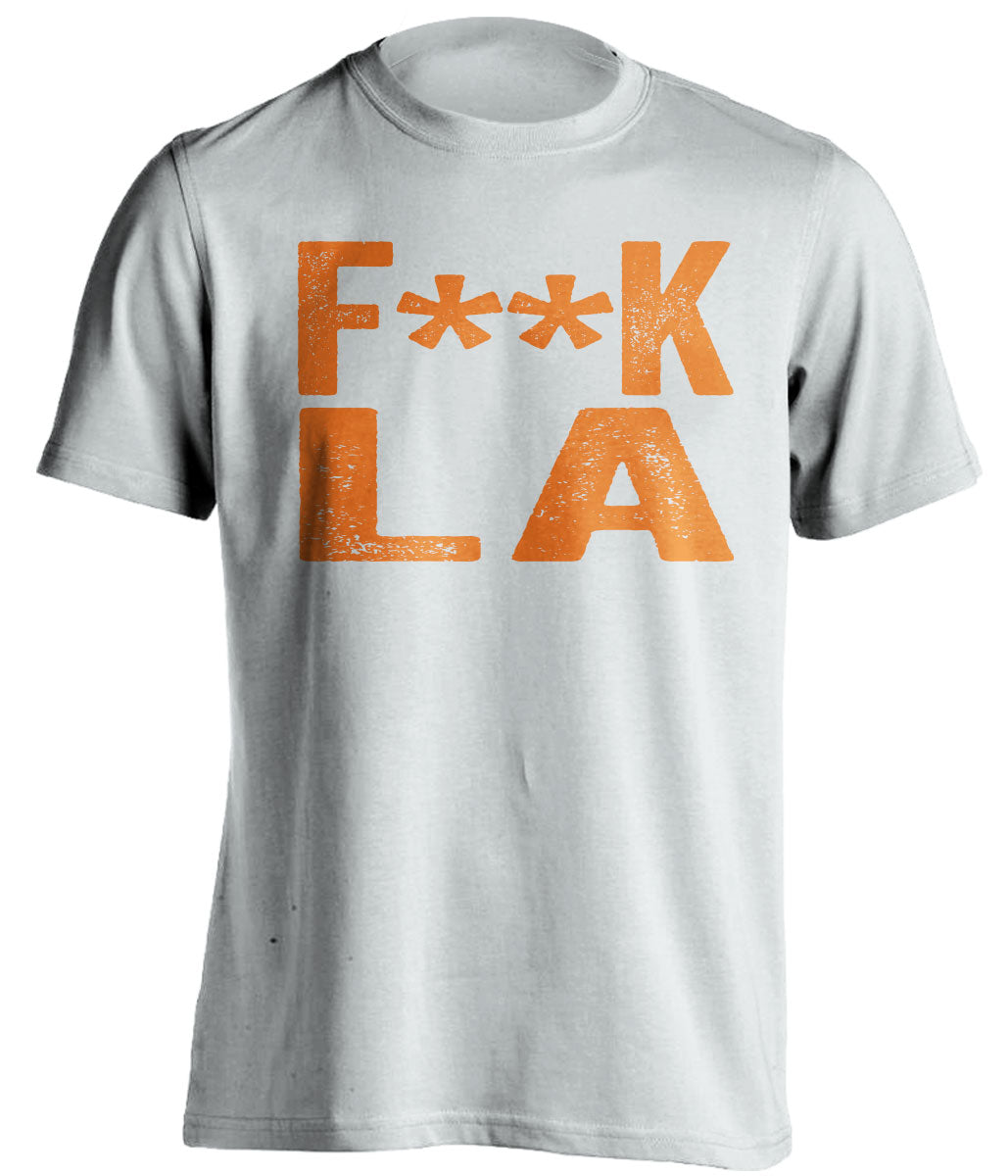 fuck LA rams dodgers bears broncos astros fan white tshirt censored