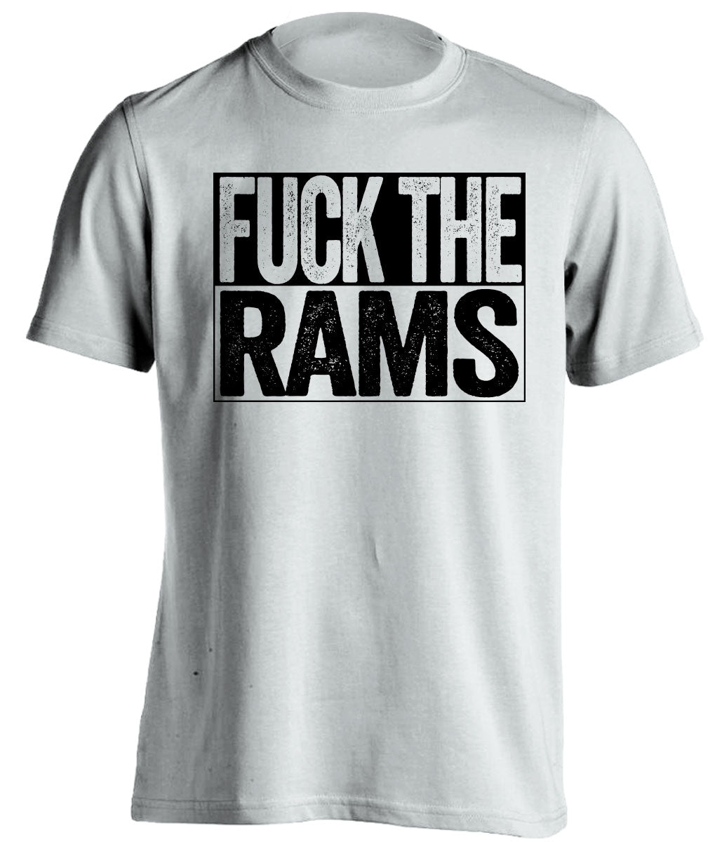 fuck the rams white shirt Las Vegas Raiders Fan uncensored