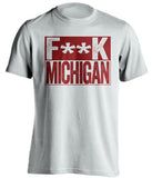 fuck michigan white shirt censored minnesota fan 