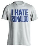i hate ronaldo white tshirt for leeds united lufc fans