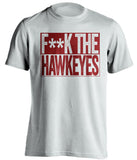 fuck the hawkeyes censored white shirt for minnesota fans