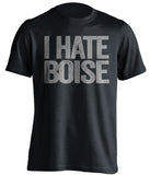 i hate boise state nevada wolf pack black tshirt