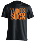 yankees suck new york mets black shirt