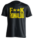 fuck ronaldo censored black tshirt LUFC leeds united fan