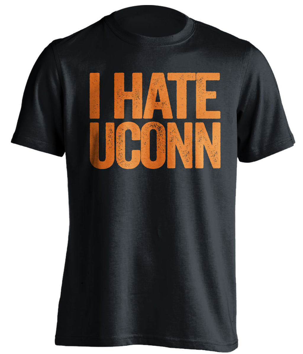 i hate uconn syracuse orange fan black shirt