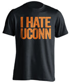 i hate uconn syracuse orange fan black shirt